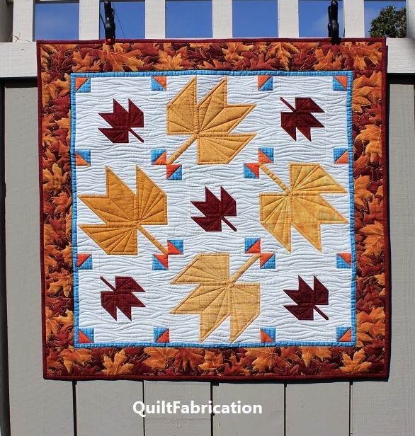 Fall leaves wall hanging by quiltfabrication