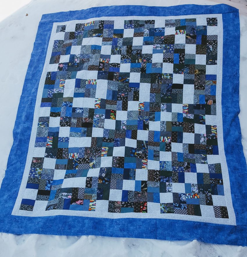 scrappy fun with bricks quilt top